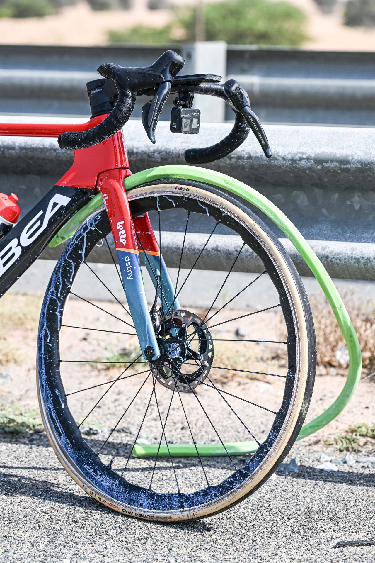 Thomas De Gendt's bike after crash