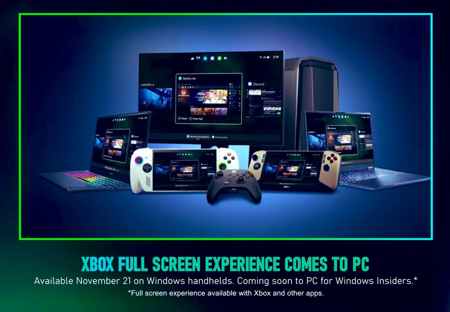 Xbox Full Screen Experience announcement for PC