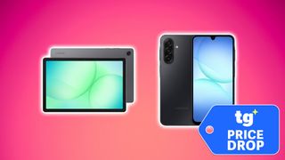 Samsung tablet and Galaxy A17 smartphone