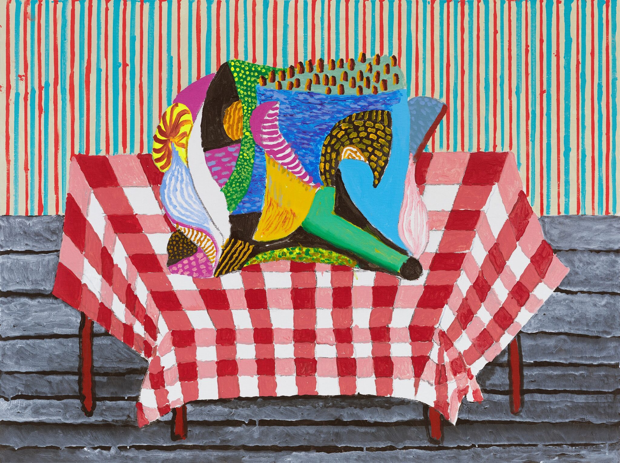 brightly coloured paintings