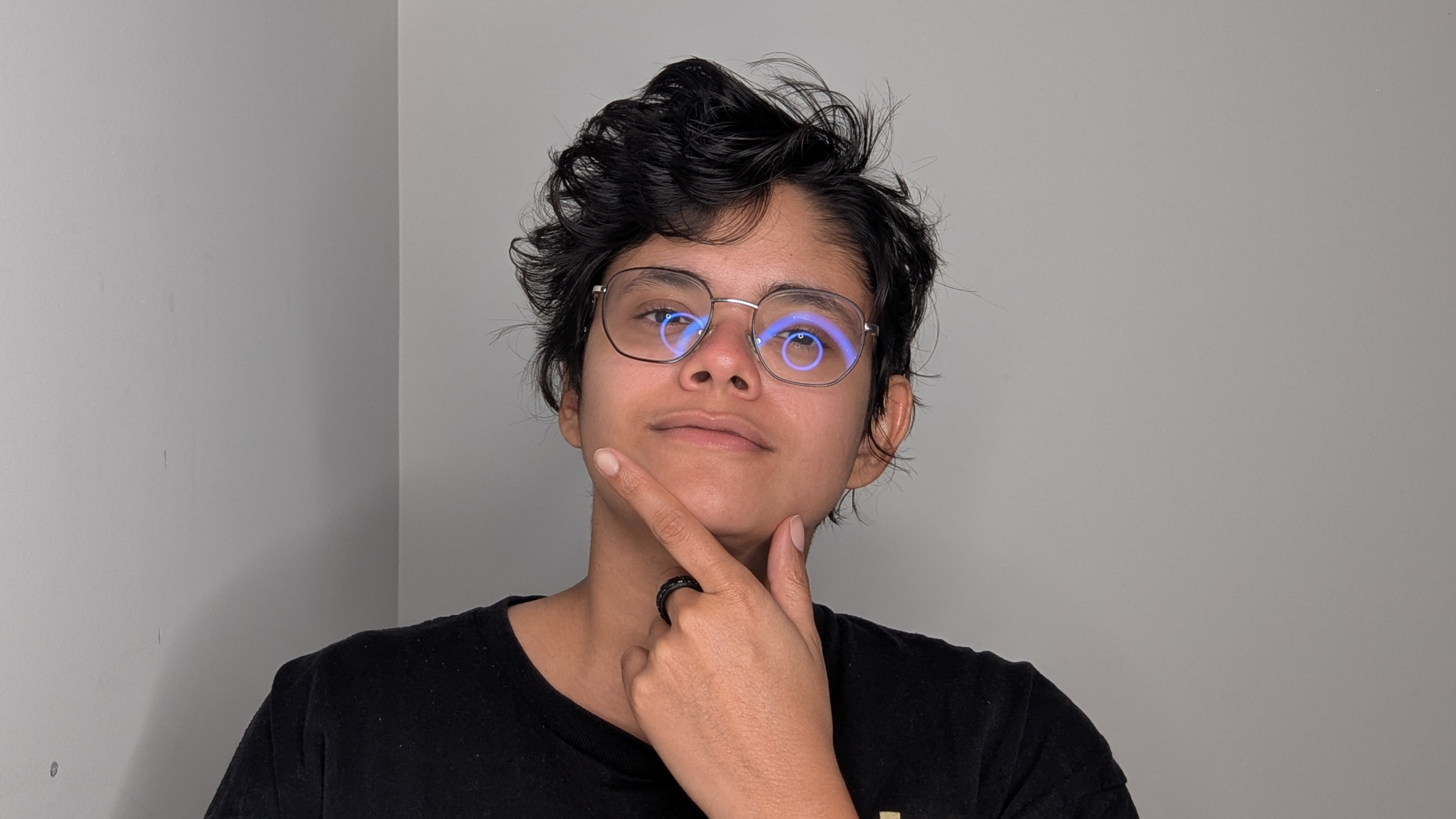 A self-portrait taken using a Westcott 18-inch Bi-Color LED Kit