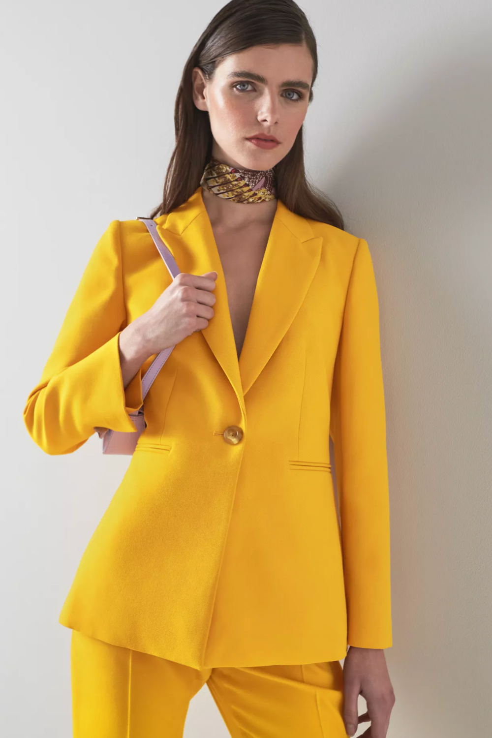 LK Bennett Mya Yellow Tailored Jacket