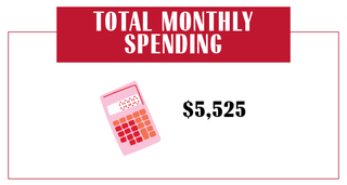 Total monthly spending
