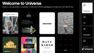 Universe website builder