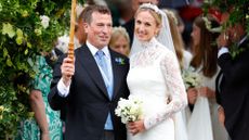 Peter Phillips and Harriet Sperling depart All Saints' Church following their wedding on June 6, 2026 in Kemble, England