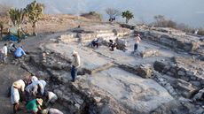 The researchers directing excavations at the Platform 11 residence in El Palmillo, Mexico.
