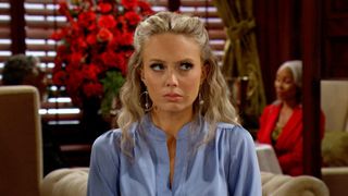 Melissa Ordway as Abby in blue in The Young and the Restless