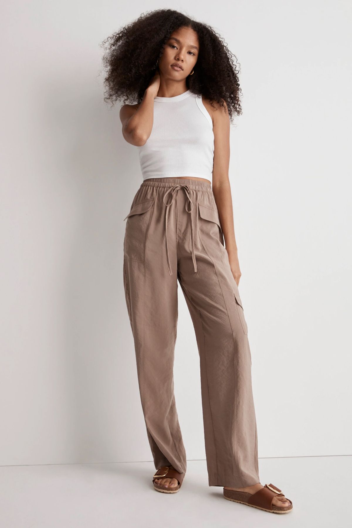 Madewell Straight Cargo Pants in Softdrape