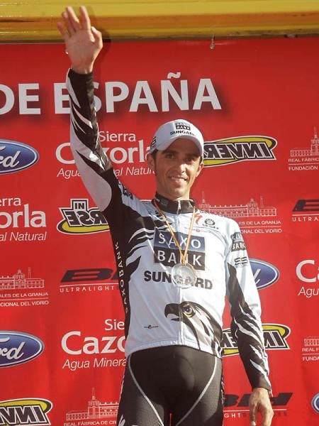 Alberto Contador (Saxo Bank Sungard) earned the bronze medal in Spain's time trial championship.