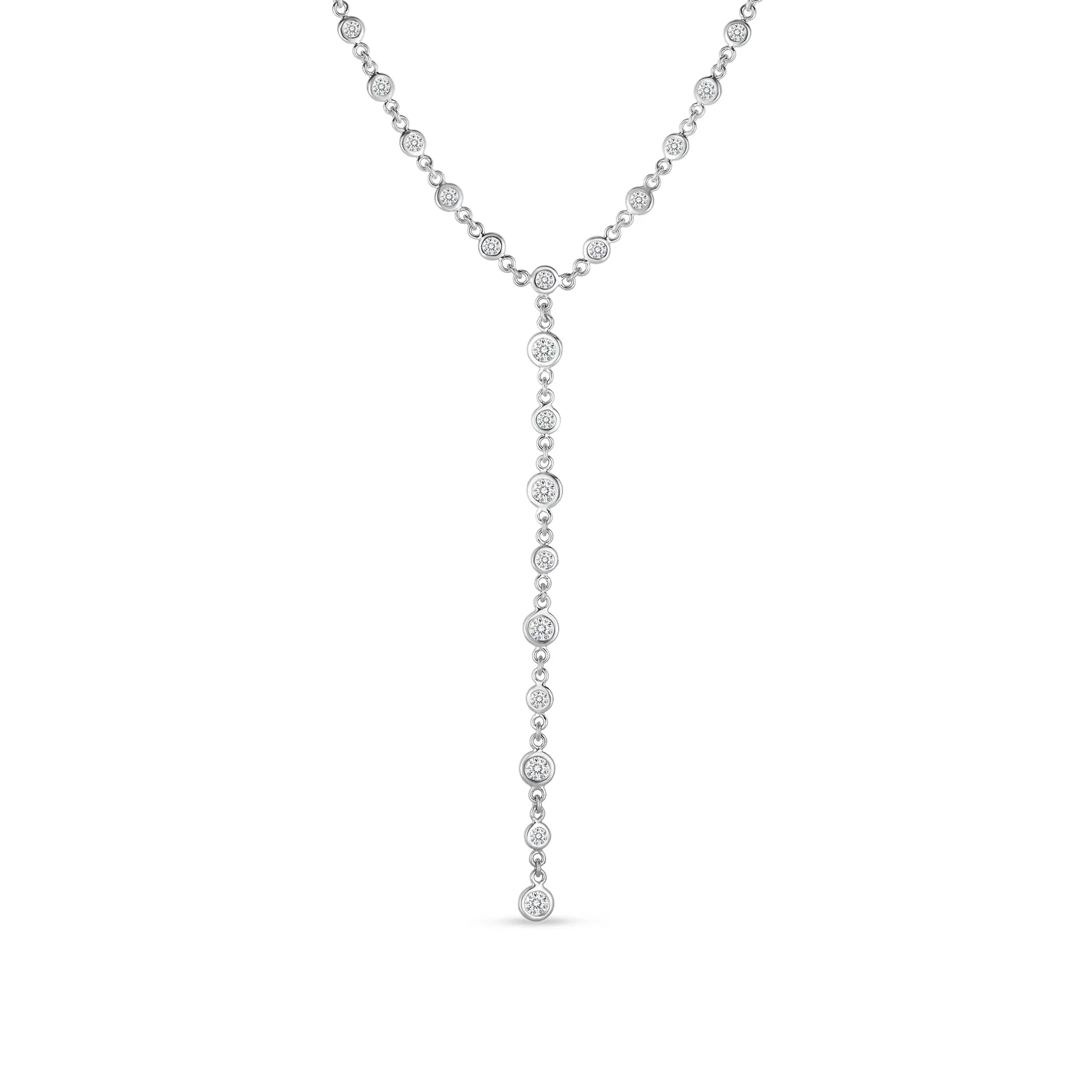 Diamonds By the Inch Continuous Station Lariat Necklace