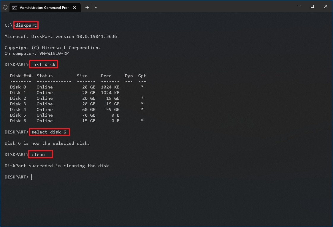 How to use DiskPart to clean and format drive not working on Windows 10 ...