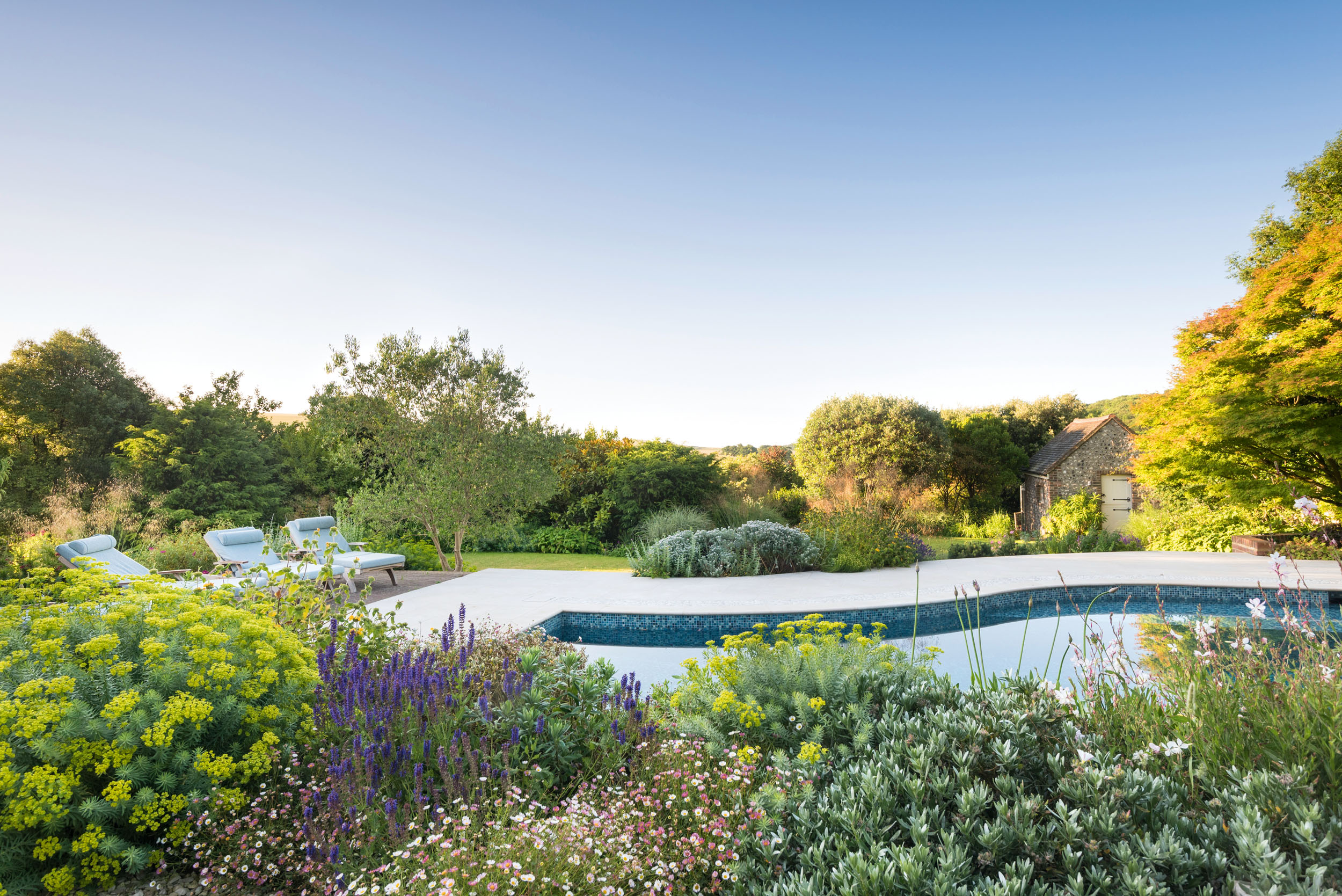 The garden of Underhill House in East Sussex