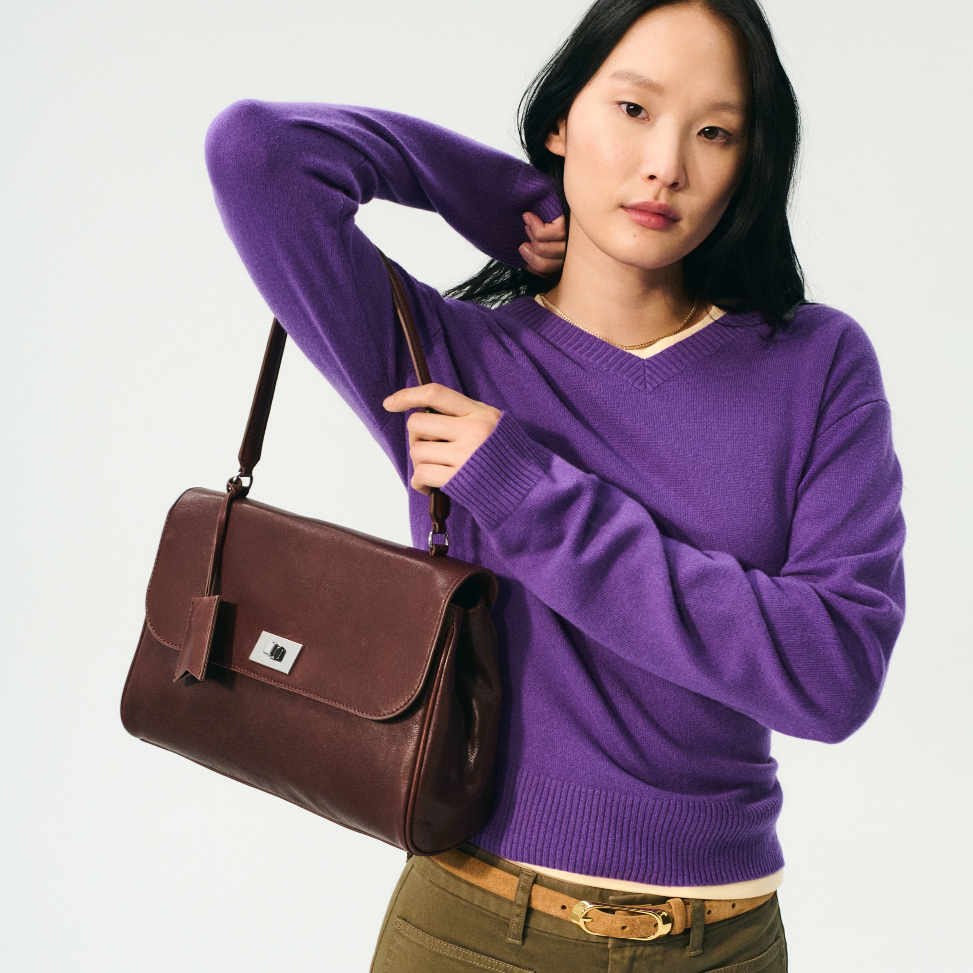 Cashmere High V-Neck Sweater