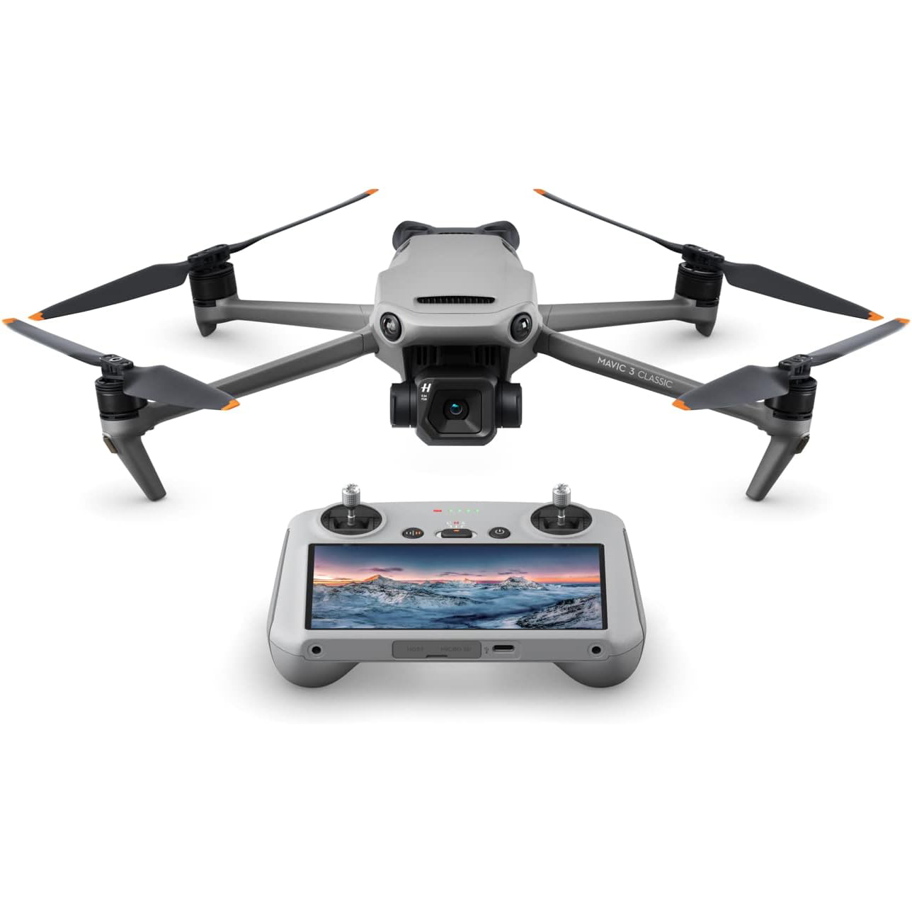 DJI Mavic 3 Classic with controller on white background
