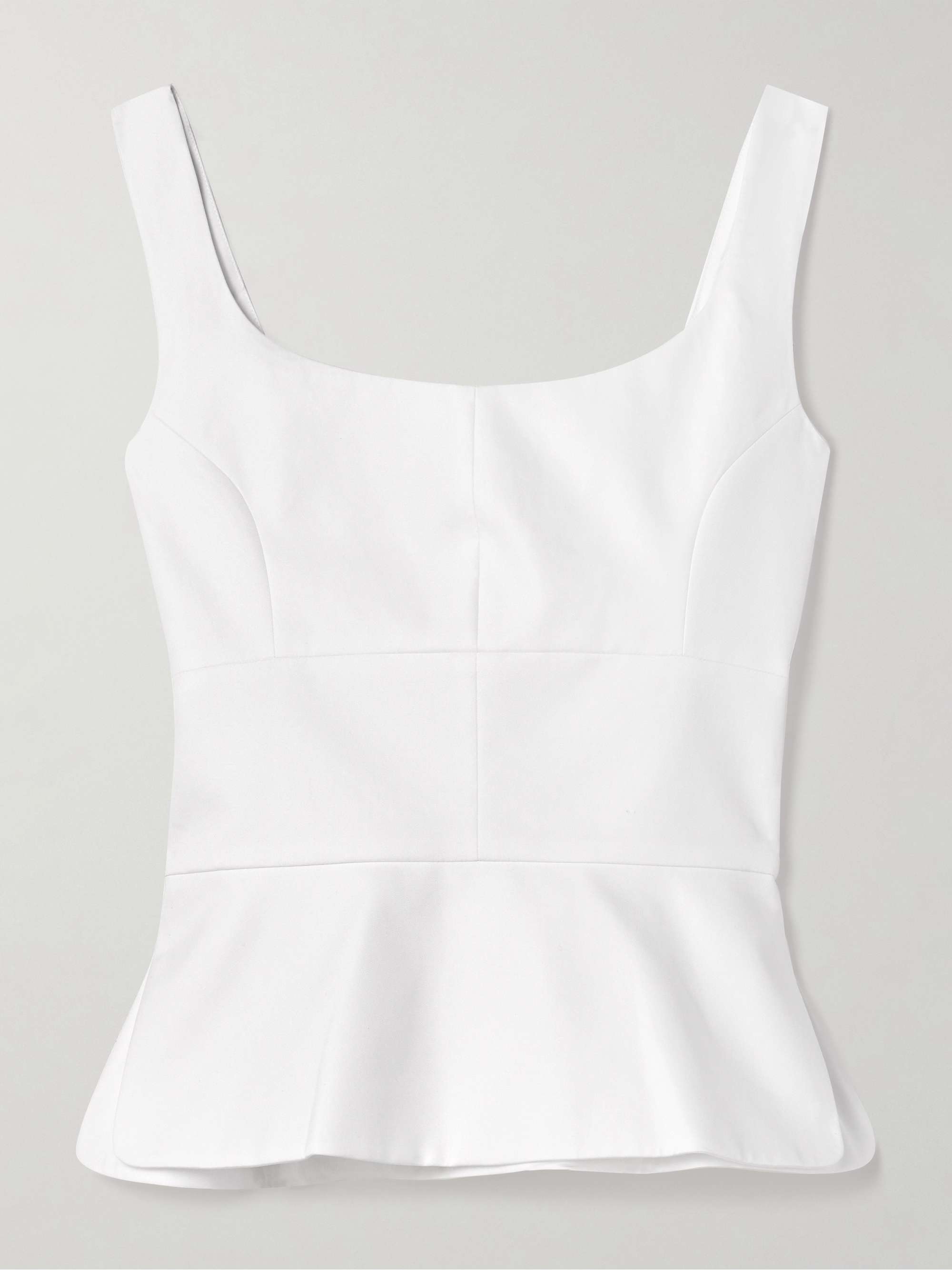 Cotton-Poplin Peplum Top