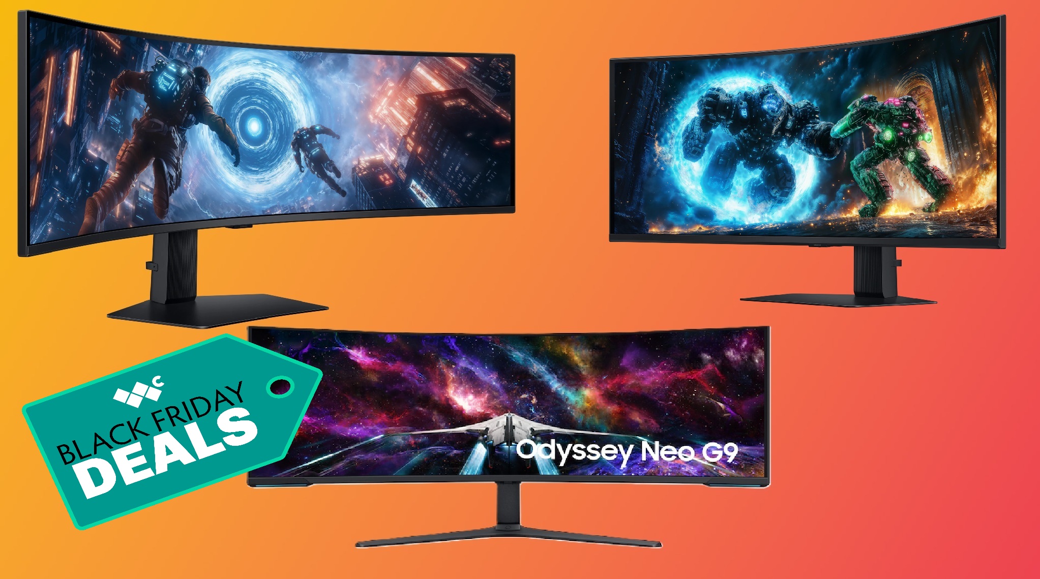 Windows Central Black Friday deal banner for Samsung gaming monitors