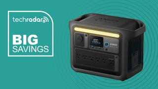 Anker Solix C1000X on a green background with a TechRadar badge reading 'Big Savings'
