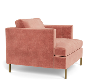A pink armchair
