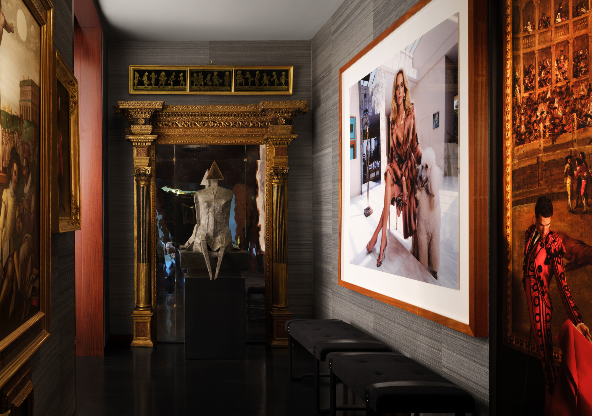 interiors of an art filled Las Vegas house