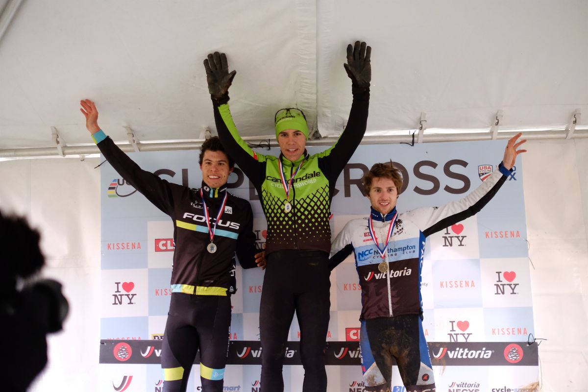 Curtis White in the middle of the day 2 podium