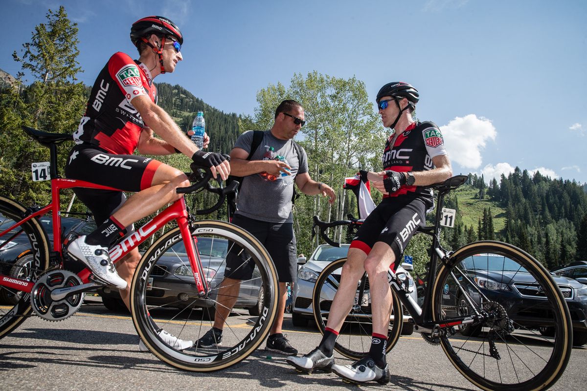 Brent Bookwalter and Silvan Dillier after stage 6