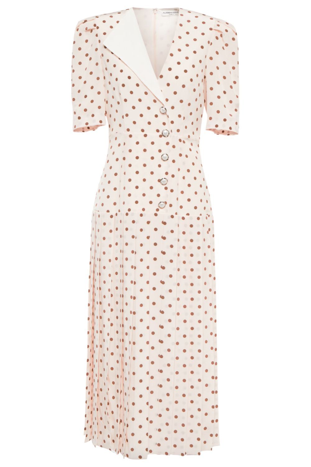 Alessandra Rich Polka-dot silk midi dress