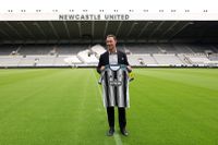 NEWCASTLE UPON TYNE, ENGLAND - AUGUST 11: Matthias Jaissle, Manager of Newcastle United, poses for a photo on the pitch whilst holding a Newcastle United home shirt as he is unveiled as the new Newcastle United manager at St James' Park on August 11, 2026 in Newcastle upon Tyne, England. (Photo by Stu Forster/Getty Images)