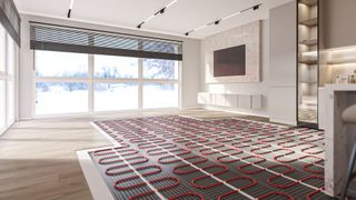 Radiator Outlet Underfloor Heating in a modern room