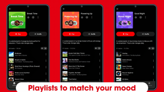 Nintendo Music and some of its curated playlists.