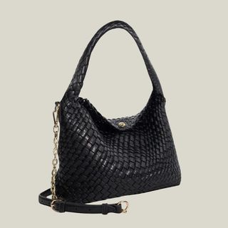 Deliberate - Black Dune London Woven Shoulder Bag