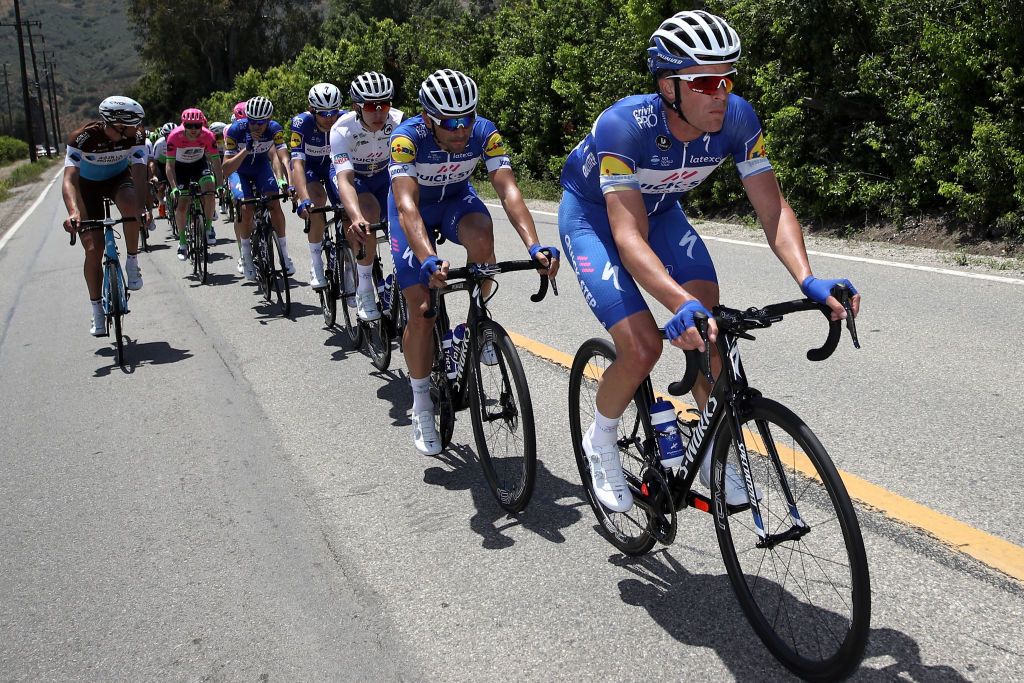 Iljo Keisse (Quick-Step Floors) leads the peloton on stage 2 of the 2018 Tour of California