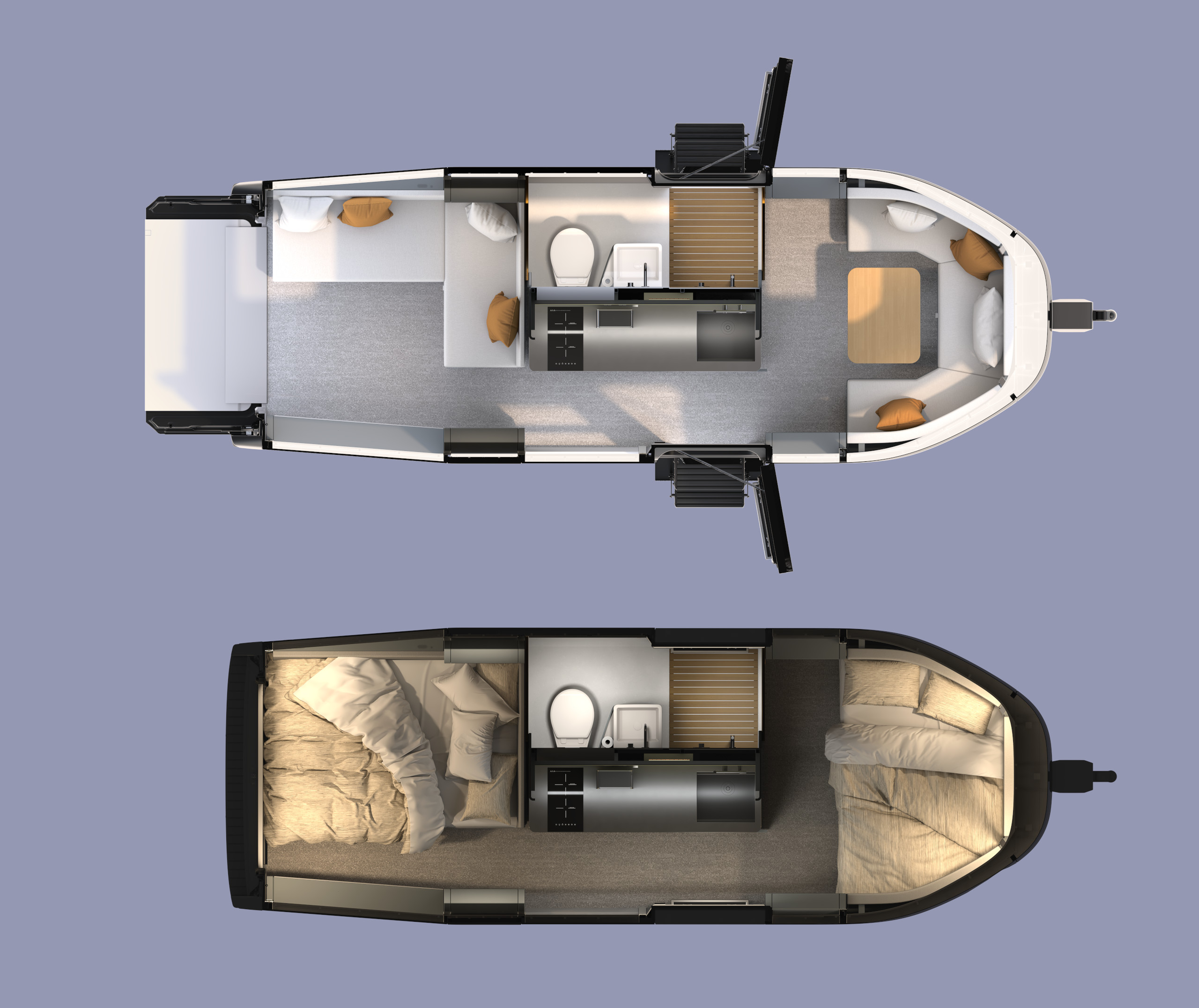 Day plan (top) and night plan (below)