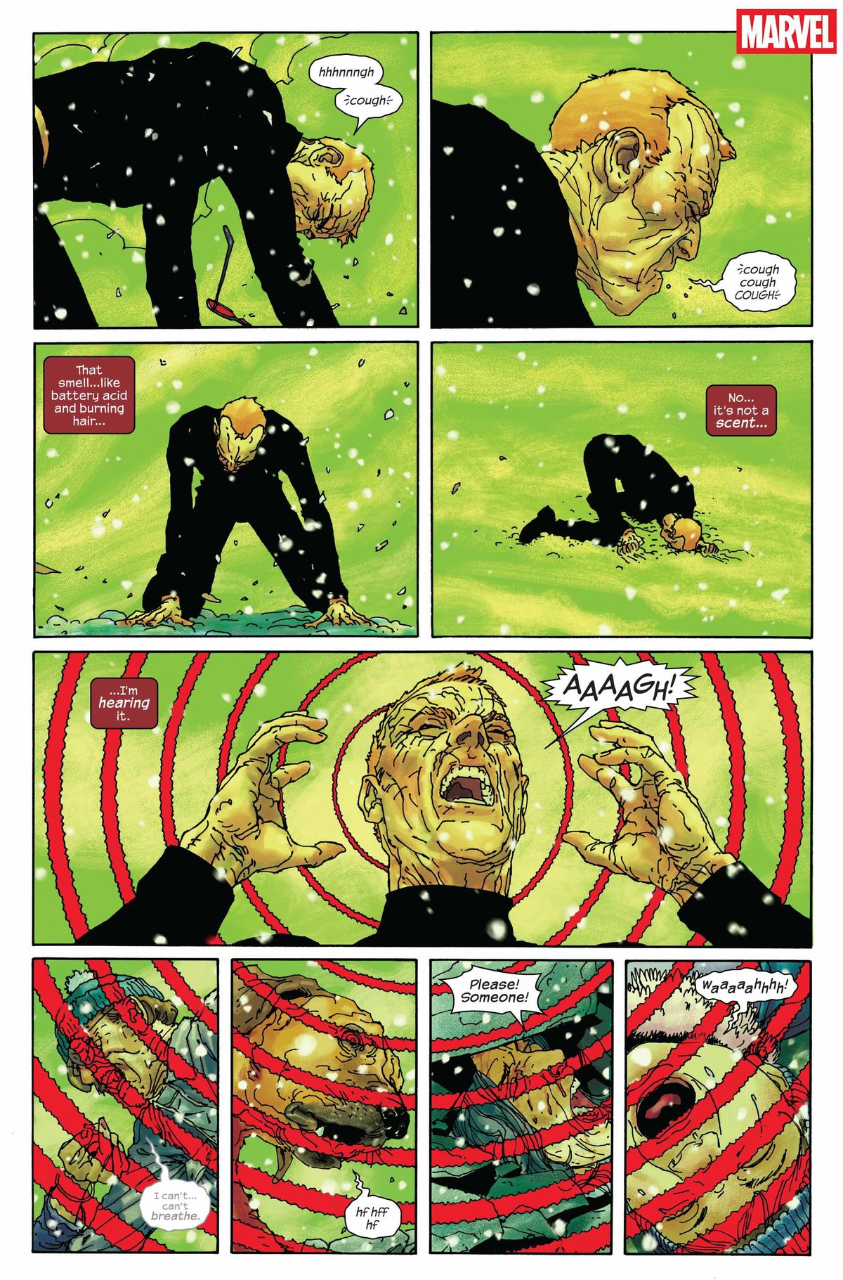 Interior pages from Daredevil: Cold Day in Hell #1.