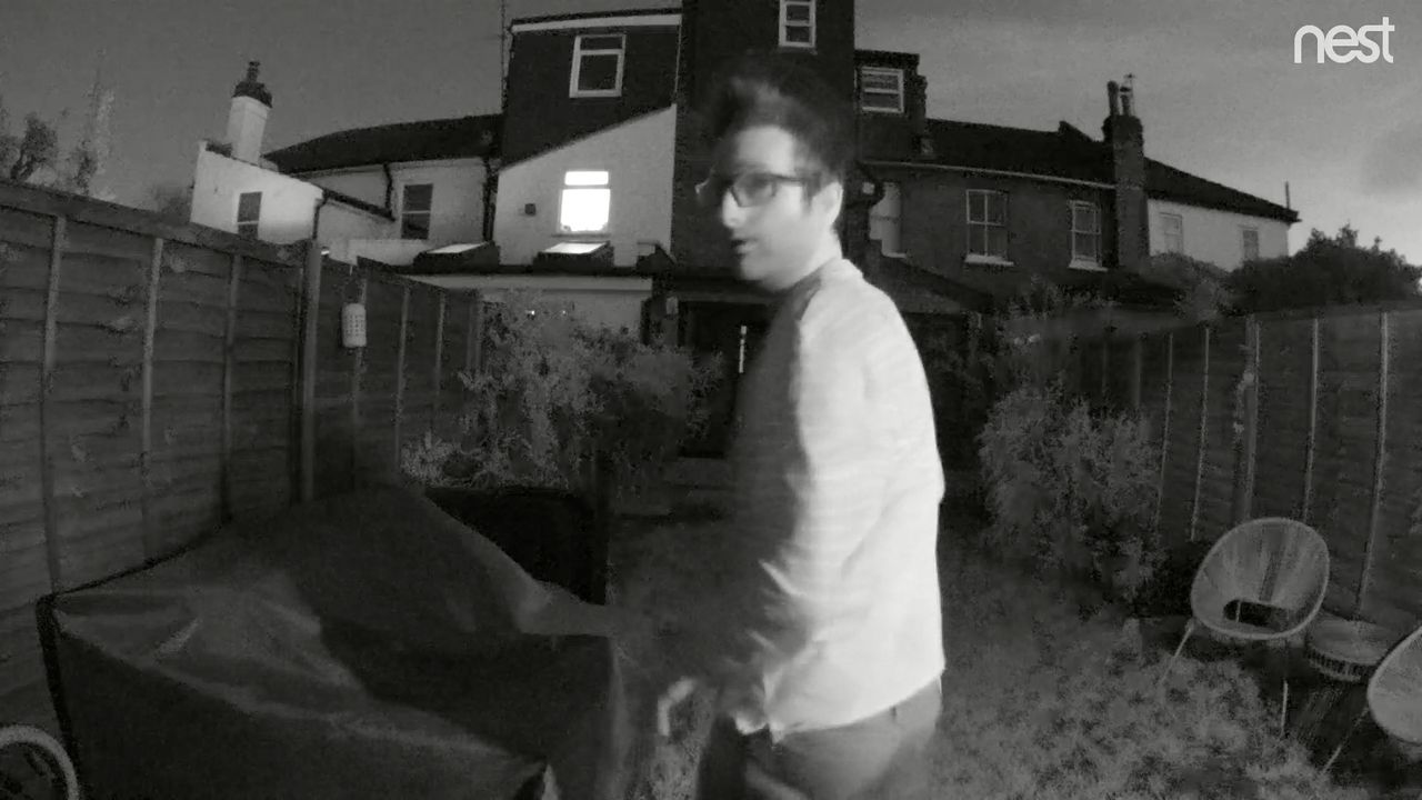 At night, IR LEDs make the footage a little softer, although you can still make out individuals