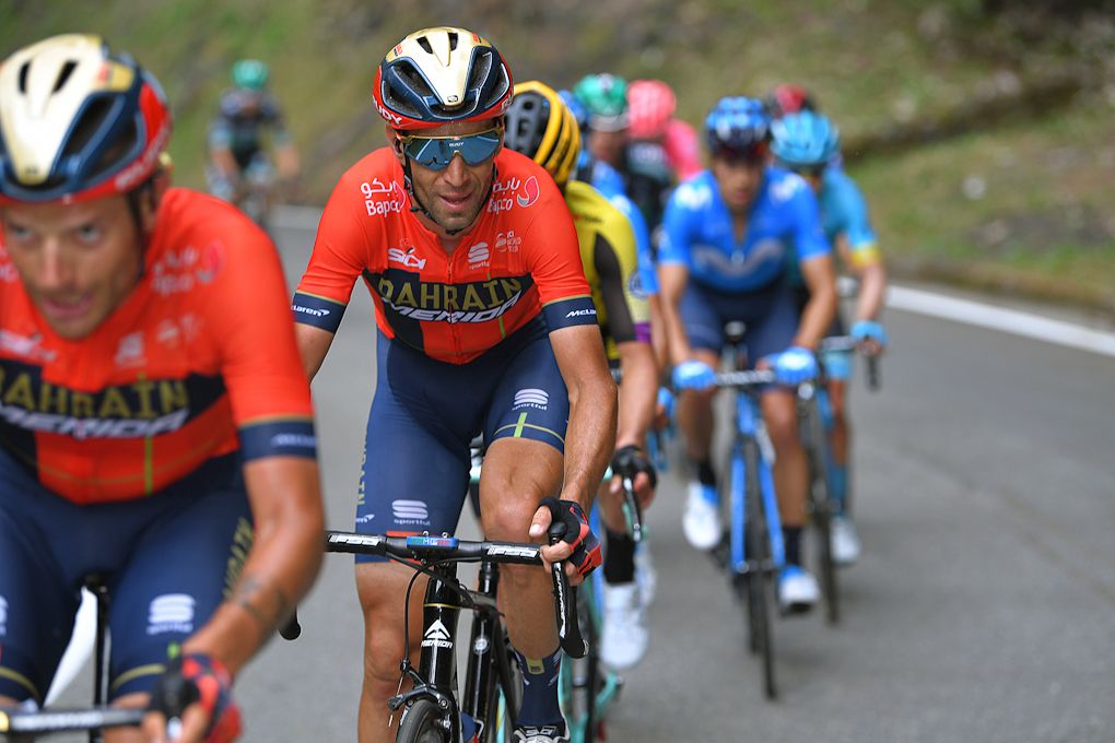 Vincenzo Nibali finished third and picked up four bonus seconds on stage 14 at the Giro