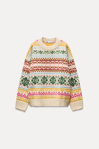 Oversize Jacquard Knit Sweater