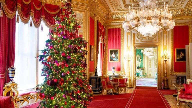 Christmas tree at Windsor Castle