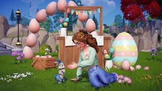 disney character with bunny and eggs