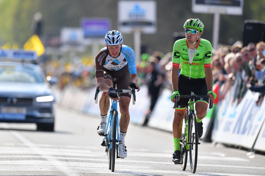 A battered and bruised Oliver Naesen (AG2R La Mondiale)