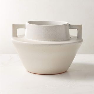 white terracotta vase