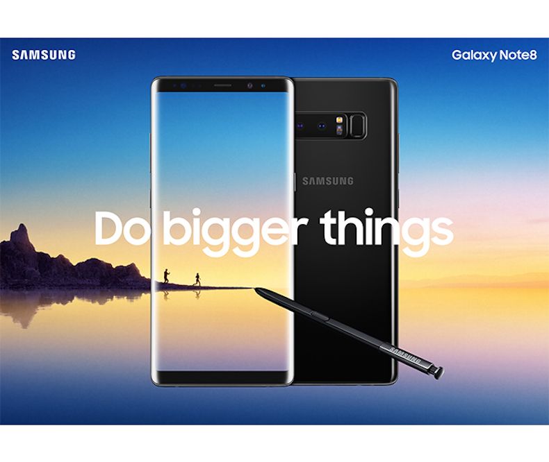 Samsung's Galaxy Note 8 has a 6.3in screen and a headphone jack