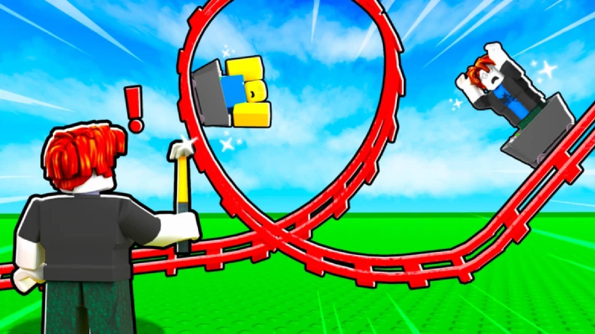 Roblox Build a roller coaster key art