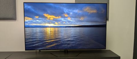 Philips OLED809 with sunset on screen 