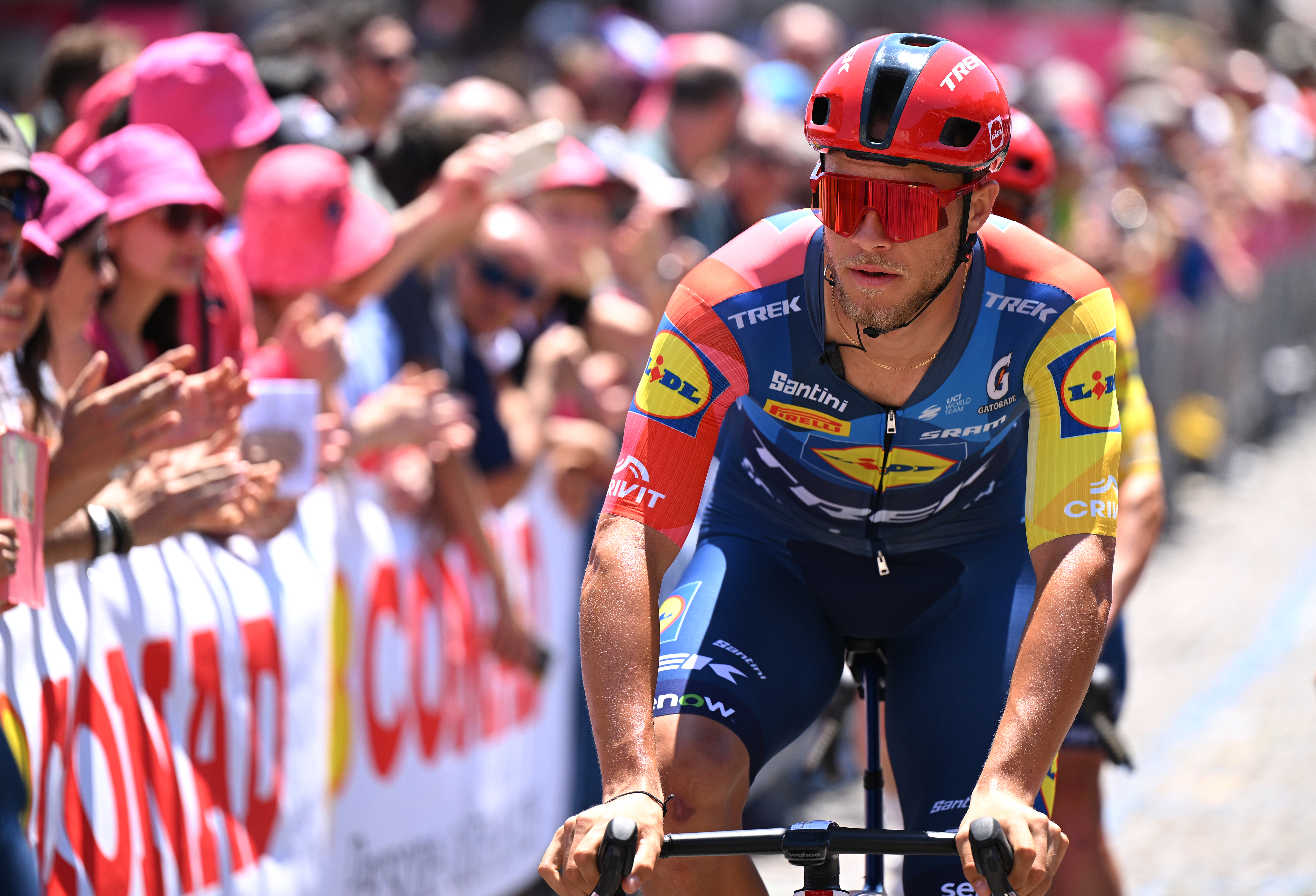 VOGHERA, ITALY - MAY 24: Jonathan Milan of Italy and Team Lidl - Trek prior to the 109th Giro d&amp;amp;apos;Italia 2026, Stage 15 a 157km stage from Voghera to Milan / #UCIWT / on May 24, 2026 in Voghera, Italy. (Photo by Dario Belingheri/Getty Images)