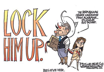 Political cartoon U.S. Roy Moore sexual assault