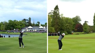 Rory McIlroy's two fairway wood shots at the 2016 Irish Open