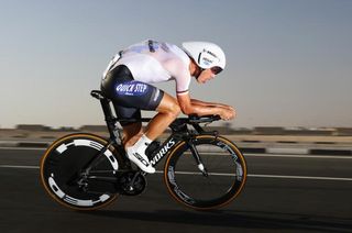 Tony Martin en route to the 2016 on the 2016 UCI Road World Championships elite men's time trial title