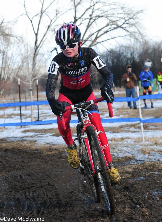 Seamus Keller (Boulder Junior Cycling) on his way to third place