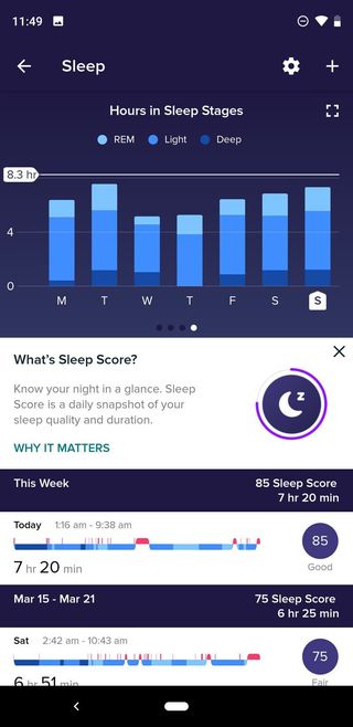 Fitbit Sleepstagesgraph Android
