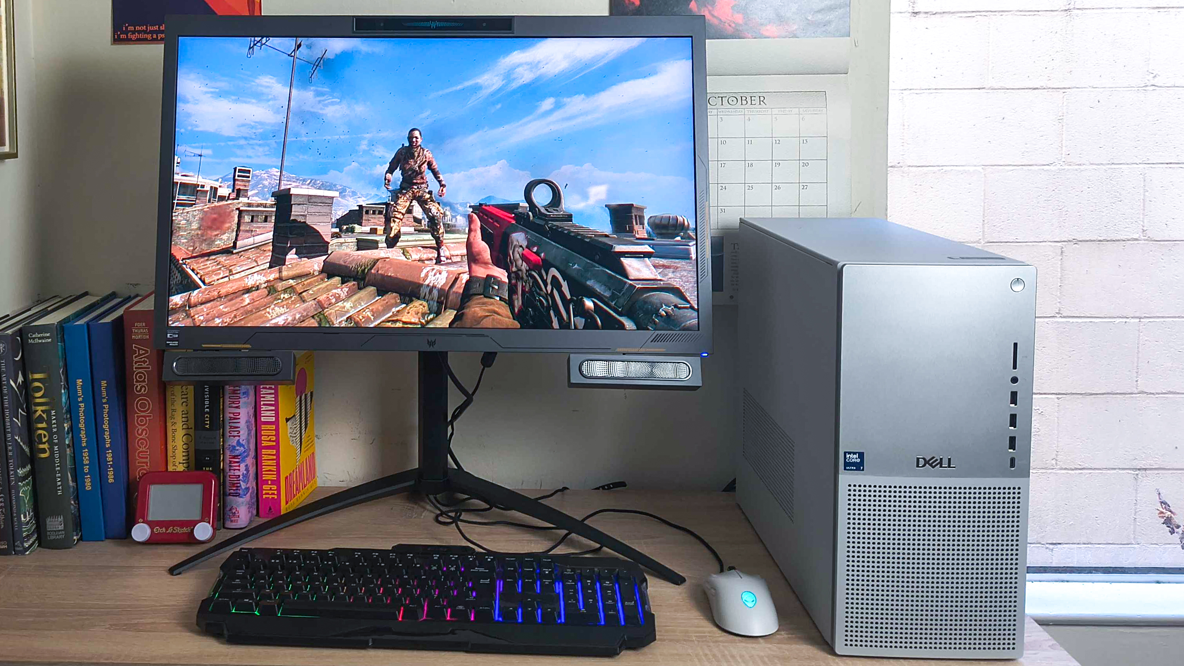 Dell Tower Plus (2025) review unit on a desk